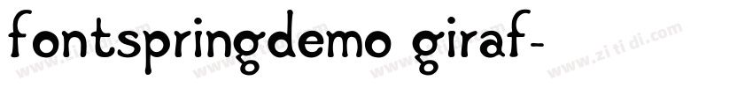 FONTSPRINGDEMO giraf字体转换